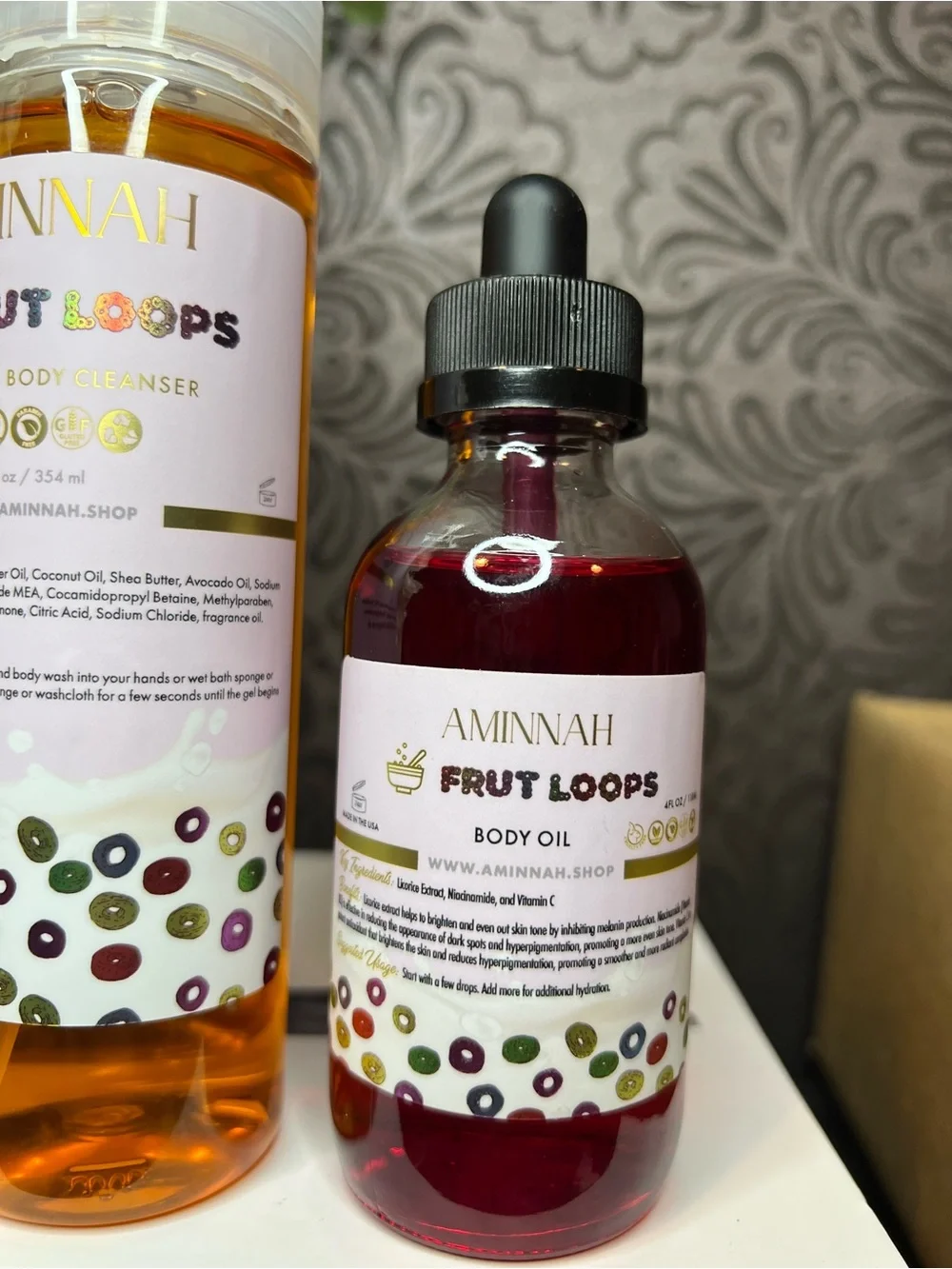AMINNAH Fruit Loops Hand & Body Cleanser Set